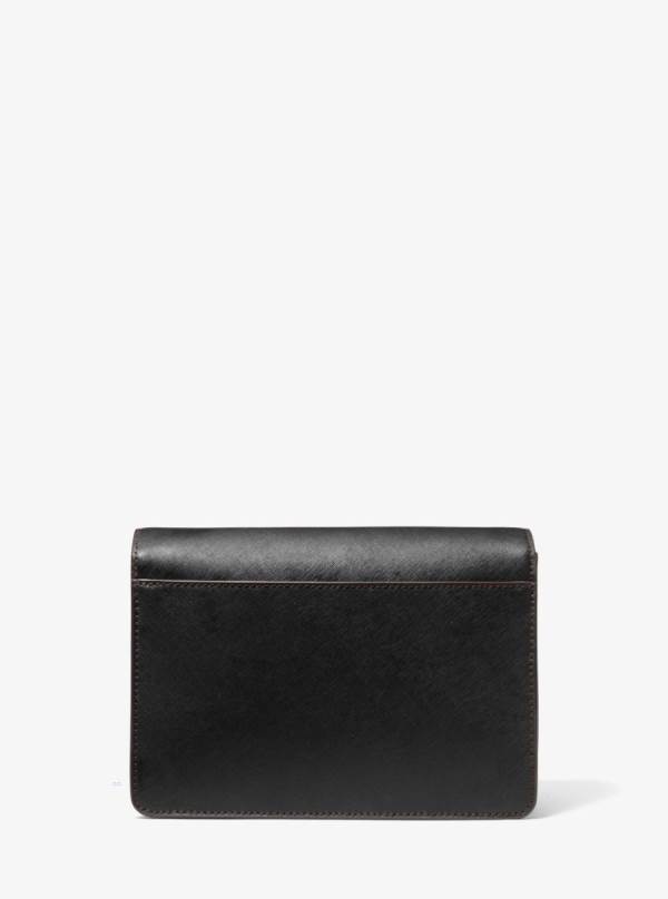 Damske Crossbody Kabelka Michael Kors Daniela Large Saffiano Leather Čierne - Kabelky Michael Kors Outlet | NGTQP-1542